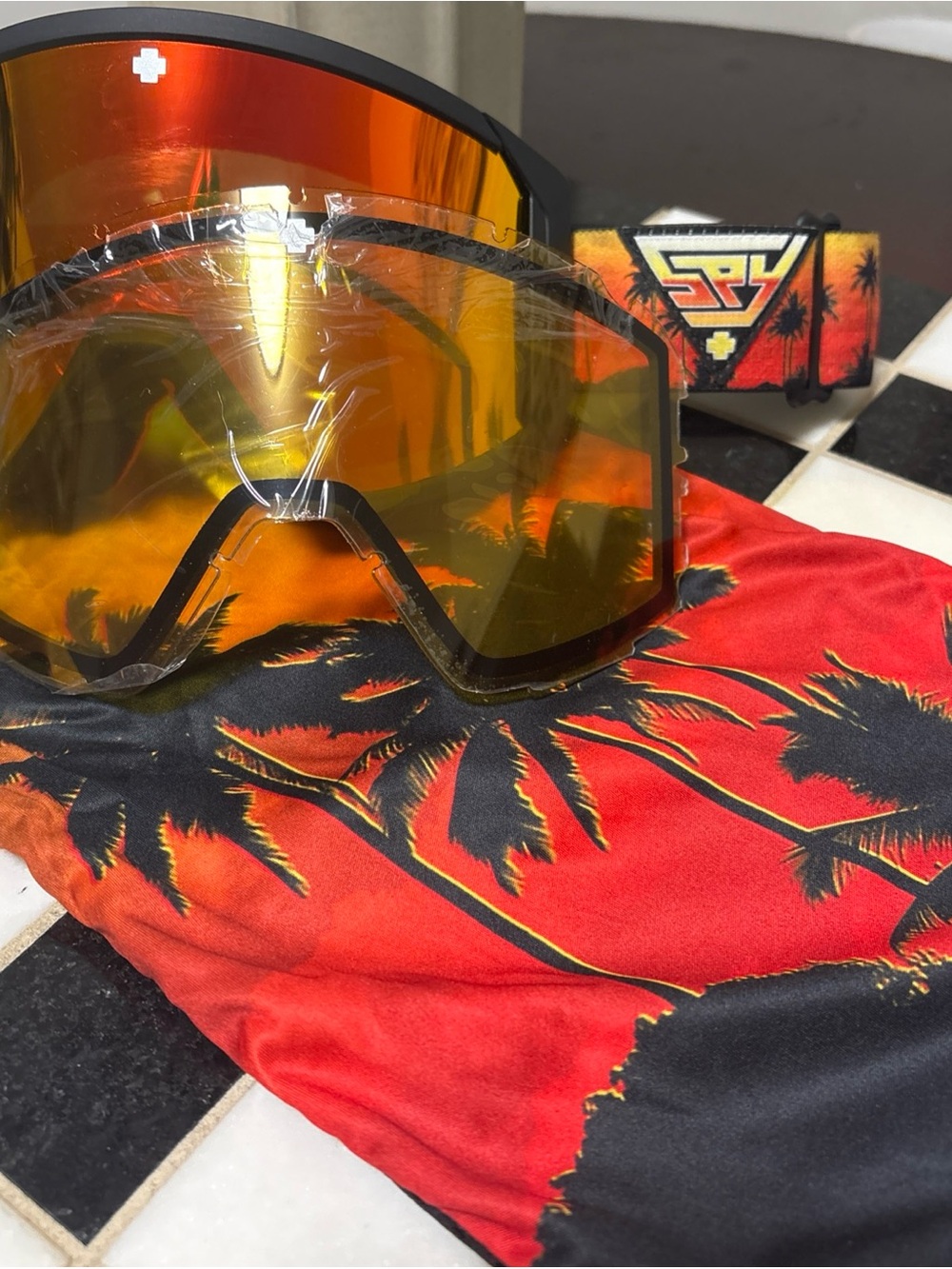 SPY Optic Men's Orange Mirrored Snow Goggles